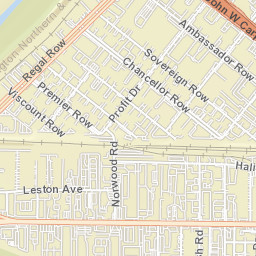 8510-8700 Ambassador Row Dallas TX Street Map