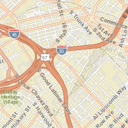 1601 South Harwood Street Dallas TX Street Map