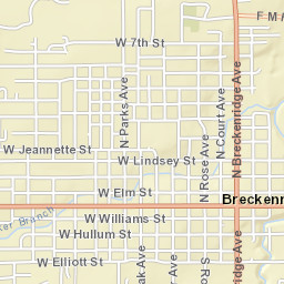 100-198 East Elm Street, Breckenridge, TX 76424, USA Street Map