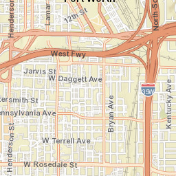 205 Kentucky Ave Fort Worth TX Street Map