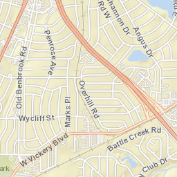 7375 West Vickery Boulevard, Benbrook, TX Street Map