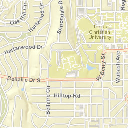 3311 North Main Drive, Texas Christian University Street Map