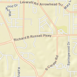 815 Arrowhead Trail Warner Robins GA Street Map