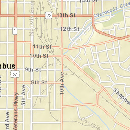 Columbus, GA 31901, USA Street Map