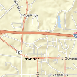 207 East Government Street, Brandon, MS Street Map