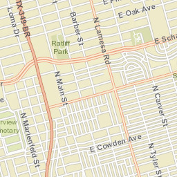 1300-1398 East Magnolia Avenue, Midland Street Map