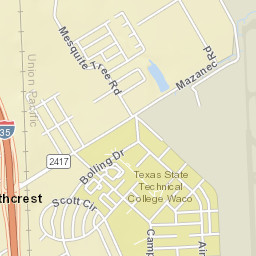 N Interstate 35 Frontage Rd & Interstate 35, Lacy-Lakevie Street Map