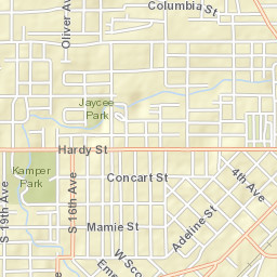 Park Ave Hattiesburg MS 39401 Street Map