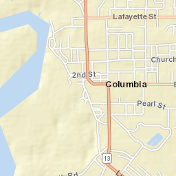 1001-1099 Main St Columbia MS Street Map