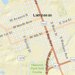 201-299 East 1st Street, Lampasas, TX Street Map