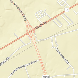 1819 State Highway 21 West, Bryan, TX Street Map