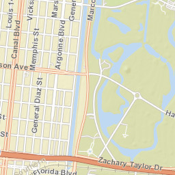 New orleans Botanical Gardens Street Map