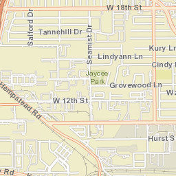 2727 West 11th Street Houston TX Street Map