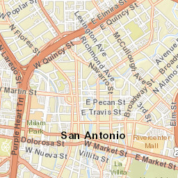 651-699 East Houston Street, San Antonio Street Map