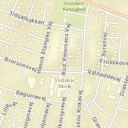 Vodskov Street Map