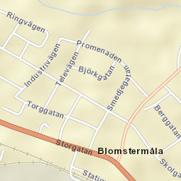 Blomstermåla Street Map