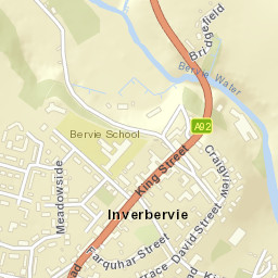 Inverbervie Street Map