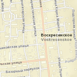 Voskresenskoye Street Map