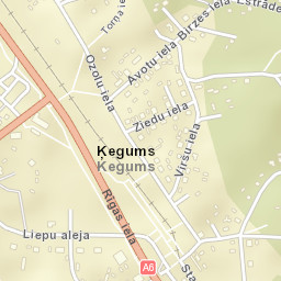 Ķegums Street Map