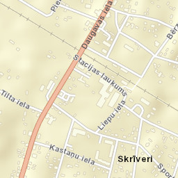 Skrīveri Street Map