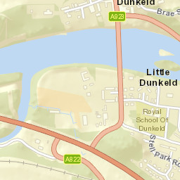 A923, Dunkeld, Perth and Kinross PH8, UK Street Map