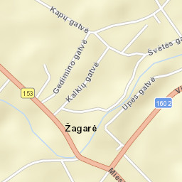 Žagarė Street Map