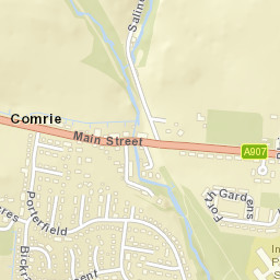 A907, Oakley, Fife KY12, UK Street Map