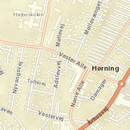 Hørning Street Map