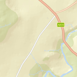 A809, Glasgow, Stirling G63, UK Street Map