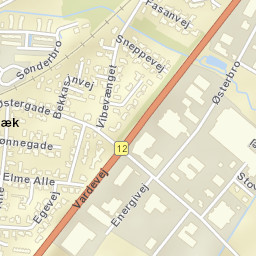 Kibæk Street Map