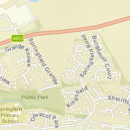 A803, Linlithgow, West Lothian EH49, UK Street Map