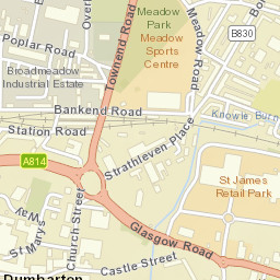 Church Street, Dumbarton, West Dunbartonshire Street Map