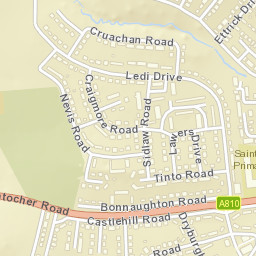 16 Skye Gardens, Bearsden, Glasgow, East Dunbartonshire G61 4 Street Map