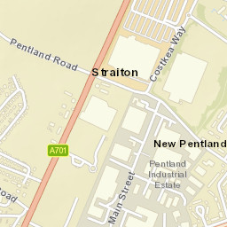 Damhead, Loanhead, Midlothian EH20, UK Street Map