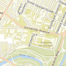 7 University Avenue, University of Glasgow Street Map