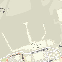 Caledonia Way West, Glasgow International Airport (GLA), Pais Street Map