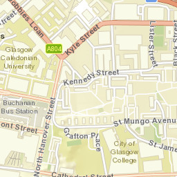 Glasgow City Street Map