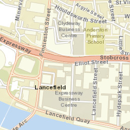 Clydeside Expressway, Glasgow, Glasgow City G3, UK Street Map