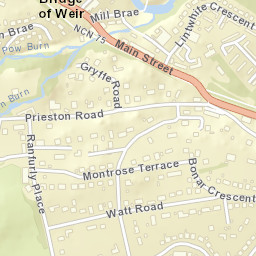 Bridge of Weir Street Map