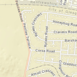 Penilee Road, Paisley, Renfrewshire PA1, UK Street Map