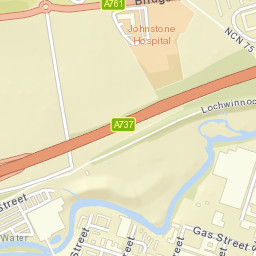 A737, Renfrewshire, UK Street Map