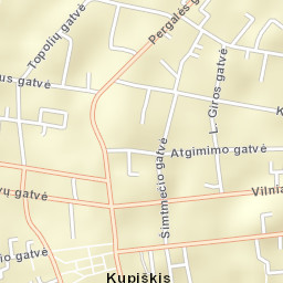 Kupiskis Street Map