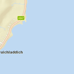 A847, Isle of Islay, Argyll and Bute PA49, UK Street Map