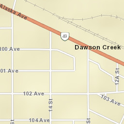 Dawson Creek Street Map
