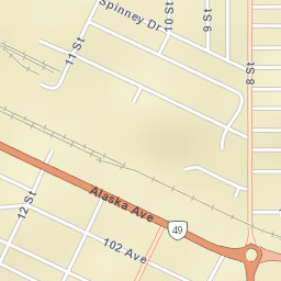 816-842 Alaska Avenue, Dawson Creek, BC Street Map