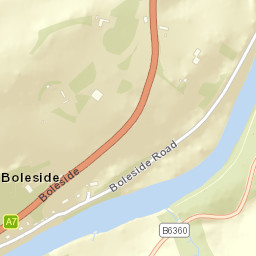 A7, Galashiels, Scottish Borders TD1, UK Street Map