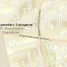 Biryulëvo Zapadnoye Street Map