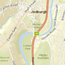 78-89 Castle Gate, Jedburgh, Scottish Borders Street Map