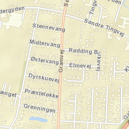 Rødding Street Map