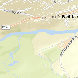 Front Street, Rothbury, Northumberland NE65, UK Street Map